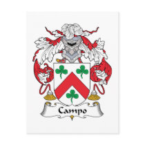 Campo Family Crest postcards