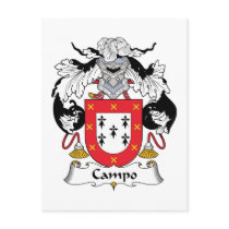 Campo Family Crest postcards