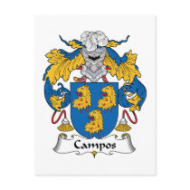 Campos Family Crest postcards