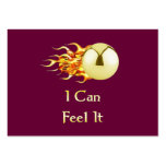 Can Feel It Flaming Pinball Business Card Templates
