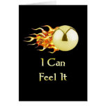 Can Feel It Flaming Pinball Greeting Card