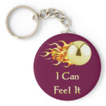 Can Feel It Flaming Pinball Key Chain