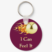 Can Feel It Flaming Pinball keychains