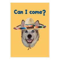 Can I Come Dog Business Card Template