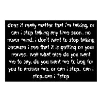Can I stop? posters