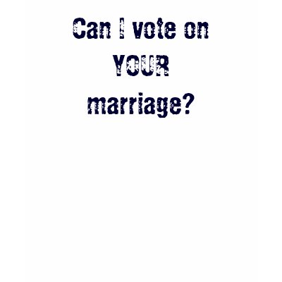 Can I vote on YOUR marriage? Tee Shirt by pagetjones