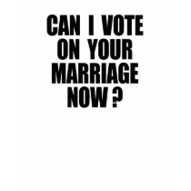 CAN I VOTE ON YOUR MARRIAGE? t-shirts