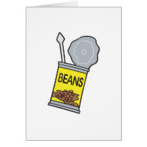 can of beans greeting cards