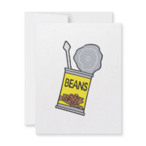 can of beans custom invitations