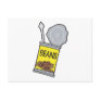 can of beans post card