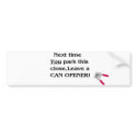 Can Opener bumper stickers