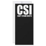 Can’t Stand Idiots. Funny design. Rack Cards