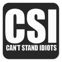 Can’t Stand Idiots. Funny design. Square Stickers