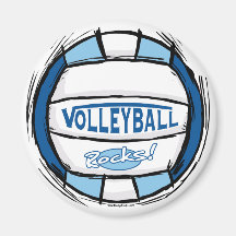 Can U Dig It Volleyball Blue Lt Blue Fridge Magnet