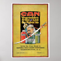 Can Vegetables, Fruit and The Kaiser Too Print
