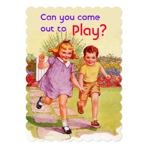Can You Come Out To Play Card Zazzle