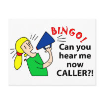 Can you hear me now bingo caller? postcard