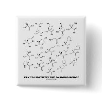 Can You Identify The 20 Amino Acids? (Chemistry) Pinback Buttons