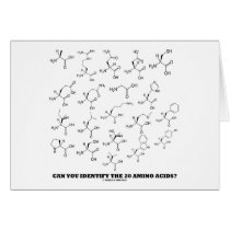 Can You Identify The 20 Amino Acids? (Chemistry) Greeting Cards
