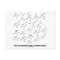 Can You Identify The 20 Amino Acids? (Chemistry) Postcard