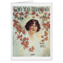 Can You Imagine Vintage Songbook Cover cards