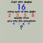 Can you make 16 using the digits 2... - Customized