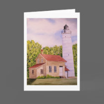 Cana Island Lighthouse Blank Greeting Card