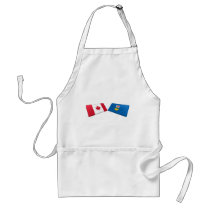 Canada & Alberta Flag Tiles aprons by Vexillophile Canada & Alberta Flag Tiles aprons