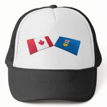 Canada & Alberta Flag Tiles hats