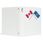 Canada and Alberta Crossed Flags 3 Ring Binders