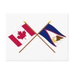 Canada and American Samoa Crossed Flags Postcard