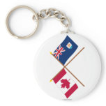 Canada and Anguilla Crossed Flags Key Chains