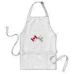 Canada and Anguilla Local Crossed Flags Aprons
