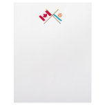 Canada and Anguilla Local Crossed Flags Personalized Letterhead