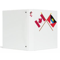 Canada and Antigua & Barbuda Crossed Flags Vinyl Binder