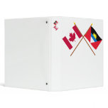 Canada and Antigua &amp; Barbuda Crossed Flags Vinyl Binder
