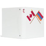 Canada and Armenia Crossed Flags Vinyl Binder