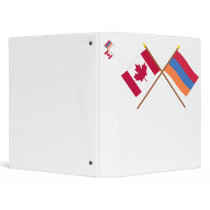 Canada and Armenia Crossed Flags Vinyl Binder