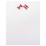 Canada and Austria Crossed Flags Customized Letterhead