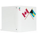 Canada and Bahamas Crossed Flags Vinyl Binder