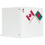 Canada and Bangladesh Crossed Flags Vinyl Binders