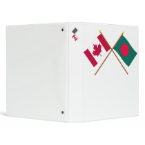 Canada and Bangladesh Crossed Flags Vinyl Binders