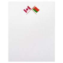 Canada and Belarus Crossed Flags Letterhead