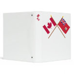 Canada and Bermuda Crossed Flags Vinyl Binder