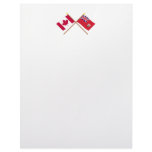 Canada and Bermuda Crossed Flags Letterhead