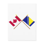 Canada and Bosnia & Herzegovina Crossed Flags Post Card