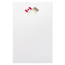 Canada and British Columbia Crossed Flags stationery