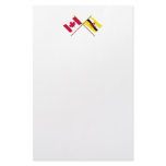 Canada and Brunei Crossed Flags Custom Stationery