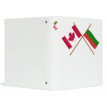 Canada and Bulgaria Crossed Flags Binder