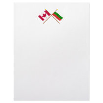 Canada and Bulgaria Crossed Flags Letterhead